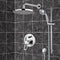 Rendino Chrome Shower System with 8" Rain Shower Head and Hand Shower - Stellar Hardware and Bath 