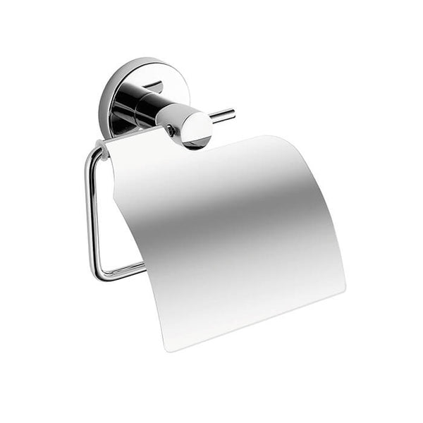 Felce Chrome Toilet Paper Holder With Cover - Stellar Hardware and Bath 