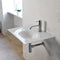 Veil Ultra Thin Rectangular White Ceramic Wall Mounted Sink - Stellar Hardware and Bath 