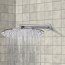 Water Therapy 14" Chrome Rain Shower Head With Arm - Stellar Hardware and Bath 