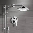 Galiano Chrome Shower System with 8" Rain Shower Head and Hand Shower - Stellar Hardware and Bath 