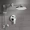 Galiano Chrome Shower System with 8" Rain Shower Head and Hand Shower - Stellar Hardware and Bath 