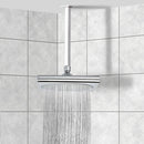 Enzo 9" Ceiling Mount Rain Shower Head With Arm, Chrome - Stellar Hardware and Bath 