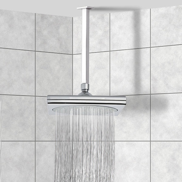 Enzo 9" Ceiling Mount Rain Shower Head With Arm, Chrome - Stellar Hardware and Bath 