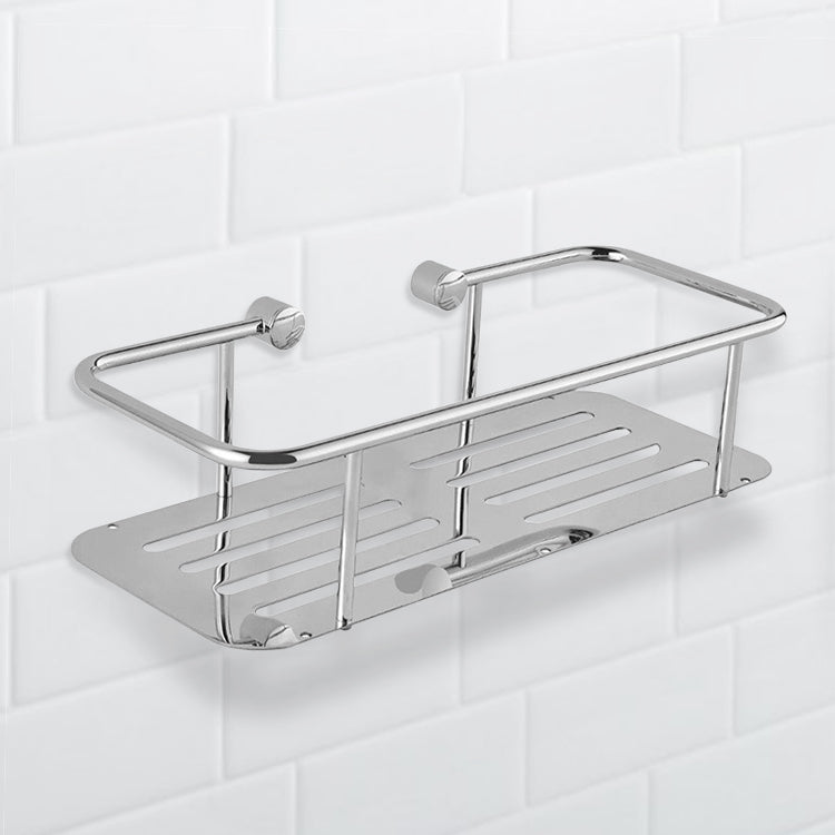 General Hotel Wall Mounted Chrome Shower Basket - Stellar Hardware and Bath 