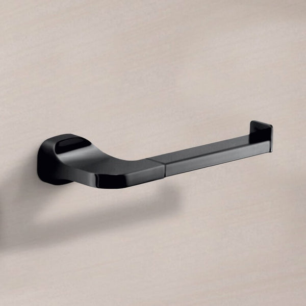 Stelvio Modern Matte Black Toilet Paper Holder - Stellar Hardware and Bath 