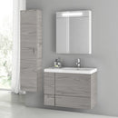 31 Inch Grey Walnut Bathroom Vanity Set - Stellar Hardware and Bath 