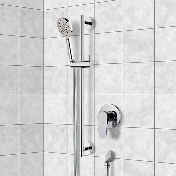 Autunno Chrome Slidebar Shower Set With Multi Function Hand Shower - Stellar Hardware and Bath 