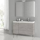 39 Inch Grey Walnut Bathroom Vanity Set - Stellar Hardware and Bath 