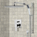 Rendino Chrome Shower System with 14" Rain Shower Head and Hand Shower - Stellar Hardware and Bath 