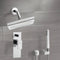 Orsino Chrome Shower System with 9" Rain Shower Head and Hand Shower - Stellar Hardware and Bath 