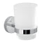 Frosted Glass Toothbrush Holder With Chrome Wall Mount - Stellar Hardware and Bath 