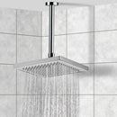 Enzo 8" Ceiling Mount Rain Shower Head With Arm, Chrome - Stellar Hardware and Bath 