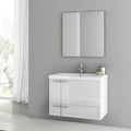 31 Inch Glossy White Bathroom Vanity Set - Stellar Hardware and Bath 