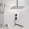Galiano Chrome Tub and Shower System with Ceiling 14" Rain Shower Head and Hand Shower - Stellar Hardware and Bath 