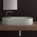 Seventy Collection Oval-Shaped White Ceramic Vessel Sink - Stellar Hardware and Bath 