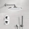 Orsino Chrome Thermostatic Shower System with 12" Rain Shower Head and Hand Shower - Stellar Hardware and Bath 