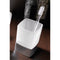 Square Frosted Glass Toothbrush Holder With Chrome Base - Stellar Hardware and Bath 