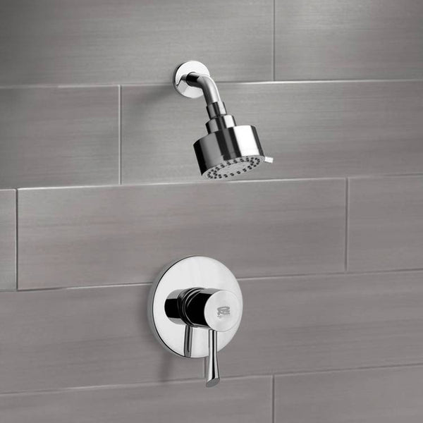 Mario Chrome Shower Faucet Set with Multi Function Shower Head - Stellar Hardware and Bath 