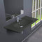 Blue Rectangular Matte Black Ceramic Wall Mounted or Drop In Sink - Stellar Hardware and Bath 