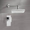 Mario Chrome Shower Faucet Set with 9" Rain Shower Head - Stellar Hardware and Bath 