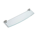 Diana Clear Glass Bathroom Shelf with Brass Holder - Stellar Hardware and Bath 