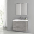 31 Inch Grey Walnut Bathroom Vanity Set - Stellar Hardware and Bath 