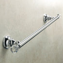 Smart Light Chrome Brass 20 Inch Towel Bar with Crystals - Stellar Hardware and Bath 