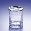 Round Crackled Glass Toothbrush Holder - Stellar Hardware and Bath 