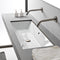 Teorema 2 Rectangular White Ceramic Trough Undermount Sink - Stellar Hardware and Bath 