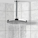 Enzo 8" Ceiling Mount Rain Shower Head With Arm, Chrome - Stellar Hardware and Bath 