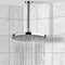 Enzo 8" Ceiling Mount Rain Shower Head With Arm, Chrome - Stellar Hardware and Bath 