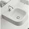Next Square White Ceramic Wall Mounted or Vessel Sink - Stellar Hardware and Bath 