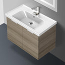 31 Inch Wall Mount Larch Canapa Vanity Cabinet With Fitted Sink - Stellar Hardware and Bath 