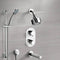 Galiano Chrome Thermostatic Tub and Shower System with Multi Function Shower Head and Hand Shower - Stellar Hardware and Bath 