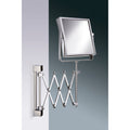 Mirror Collection Square Wall Mounted Extendable 3x or 5x Brass Magnifying Mirror - Stellar Hardware and Bath 