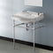 1837 Traditional Ceramic Console Sink With Chrome Stand - Stellar Hardware and Bath 