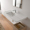 ML Rectangular White Ceramic Drop In or Wall Mounted Bathroom Sink - Stellar Hardware and Bath 