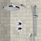 Rendino Chrome Shower System with 10" Rain Shower Head and Hand Shower - Stellar Hardware and Bath 