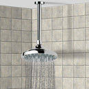 Enzo 6" Ceiling Mount Rain Shower Head With Arm, Chrome - Stellar Hardware and Bath 