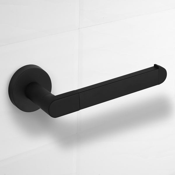 General Hotel Modern Matte Black Toilet Paper Holder - Stellar Hardware and Bath 