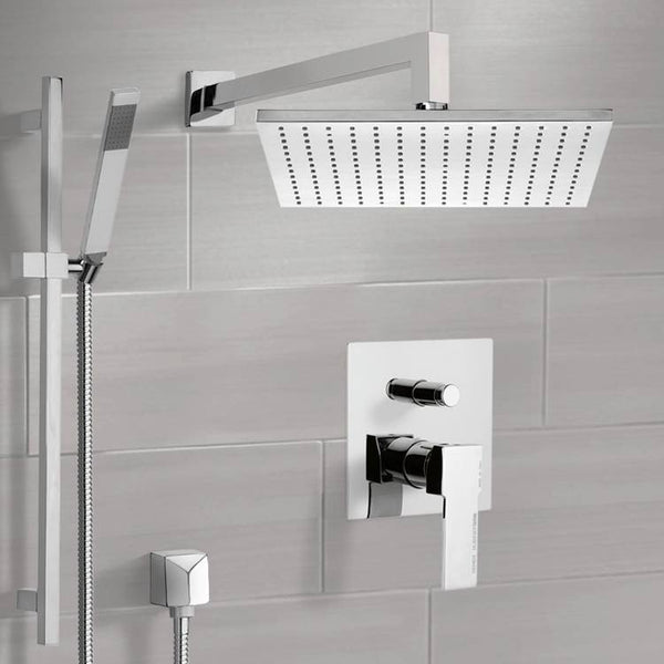 Autunno Shower System with 12" Rain Shower Head and Hand Shower - Stellar Hardware and Bath 