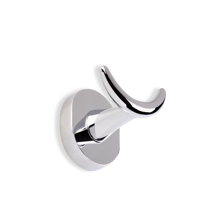 Diana Satin Nickel Double Robe Hook - Stellar Hardware and Bath 