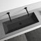 Teorema 2 Rectangular Matte Black Ceramic Trough Undermount Sink - Stellar Hardware and Bath 