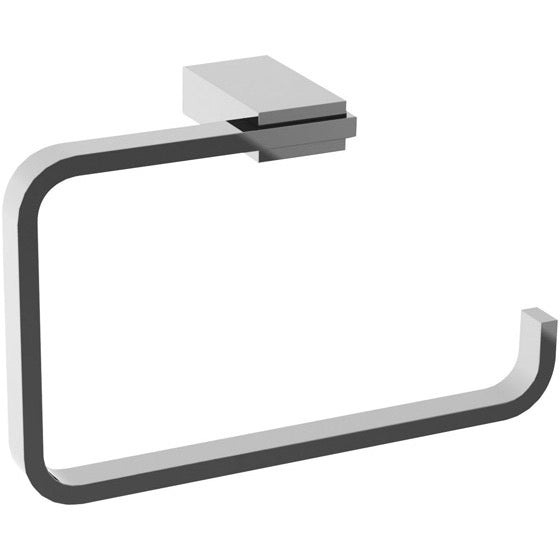 Kansas Square Polished Chrome Towel Ring - Stellar Hardware and Bath 