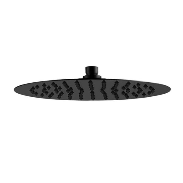 Raniero Ultra Thin 16" Matte Black Rain Shower Head - Stellar Hardware and Bath 