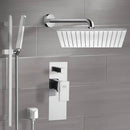 Rendino Shower System with 12" Rain Shower Head and Hand Shower - Stellar Hardware and Bath 