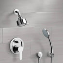 Orsino Chrome Shower System with Multi Function Shower Head and Hand Shower - Stellar Hardware and Bath 