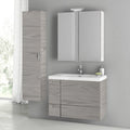 31 Inch Grey Walnut Bathroom Vanity Set - Stellar Hardware and Bath 