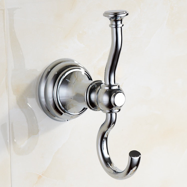 Classic Hotel Polished Chrome Bathroom Hook - Stellar Hardware and Bath 